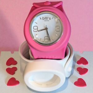 Bill's watch classic with 2 Bands waterproof slap bands unisex adult Swiss